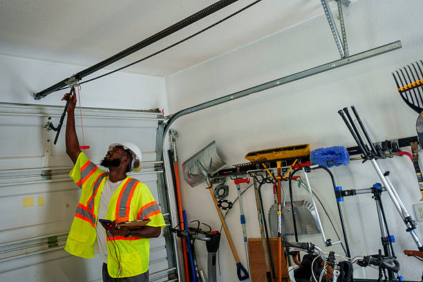 Professional Garage Door Panel Replacement technician working in Rose Hills, CA